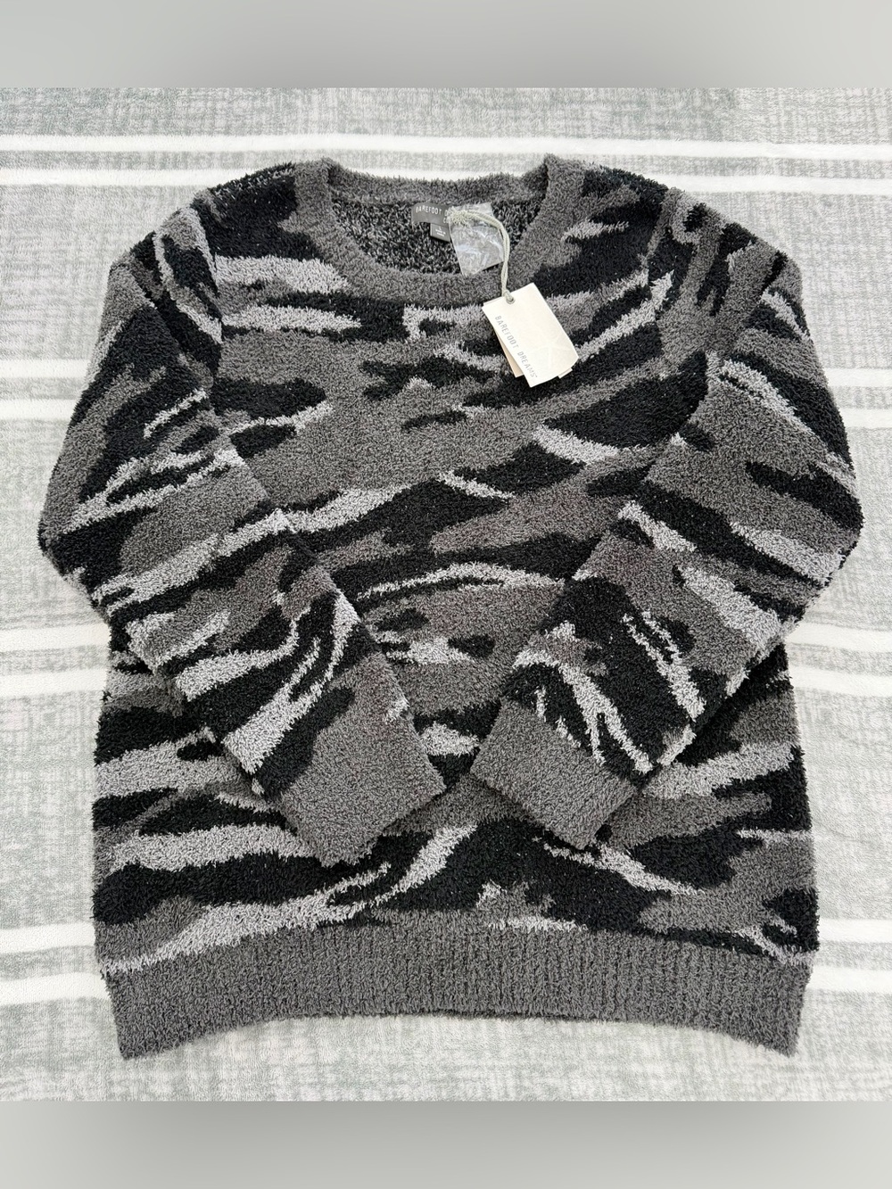 Barefoot Dreams CozyChic Camo Pullover Sweater - NWT